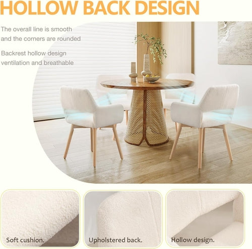 Mid Century Modern Dining Chairs Set of 2 & 4 & 6 Comfy Accent Chair