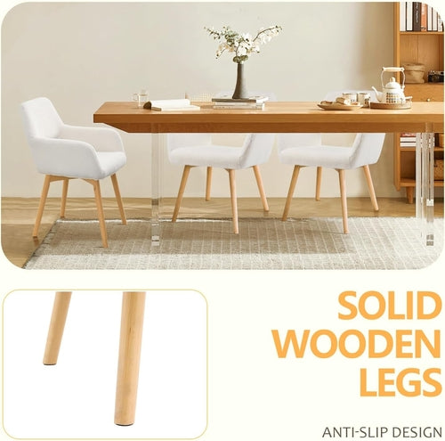 Mid Century Modern Dining Chairs Set of 2 & 4 & 6 Comfy Accent Chair