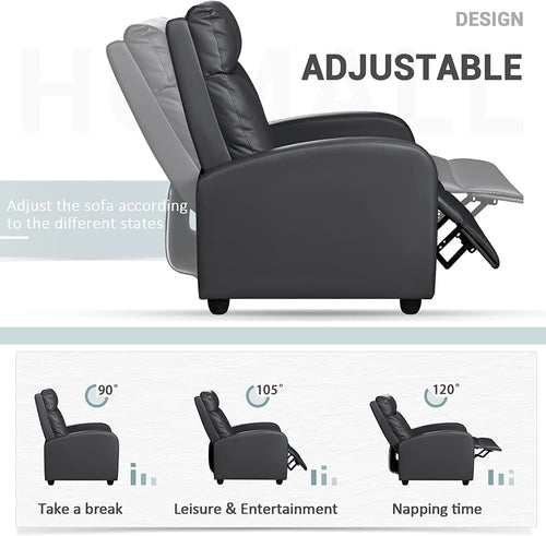The Midnight Recliner Sofa with Lumbar Support