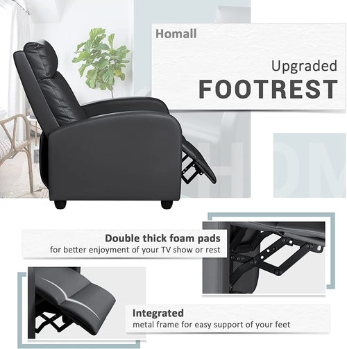The Midnight Recliner Sofa with Lumbar Support