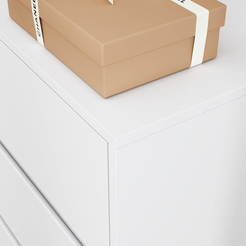 6 Drawer Dresser With Rotatable Tabletop White Home Office