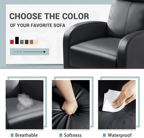 The Midnight Recliner Sofa with Lumbar Support