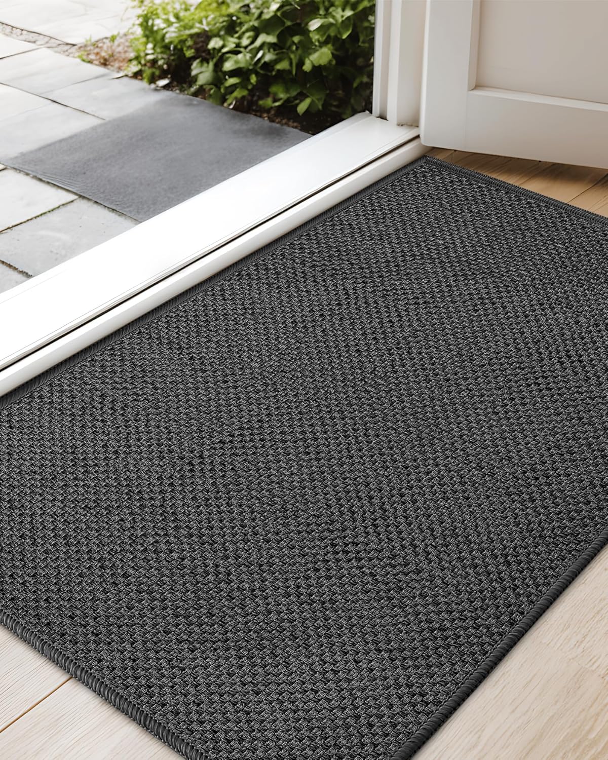Door Mat 17"X29", Front Door Mat Indoor Rugs for Entryway Non Slip Washable Absorbent Low-Profile inside Mat Entry Mat Entry Rug Indoor Entrance, Khaki