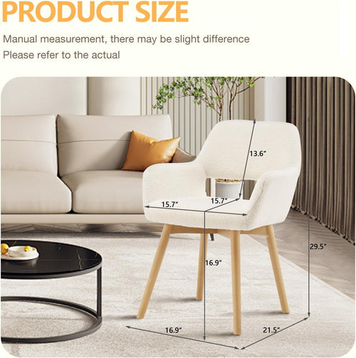 Mid Century Modern Dining Chairs Set of 2 & 4 & 6 Comfy Accent Chair